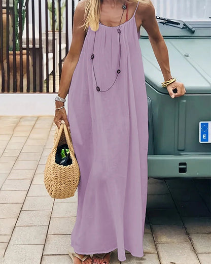 Backless Cami Lounge Dress - Belluna