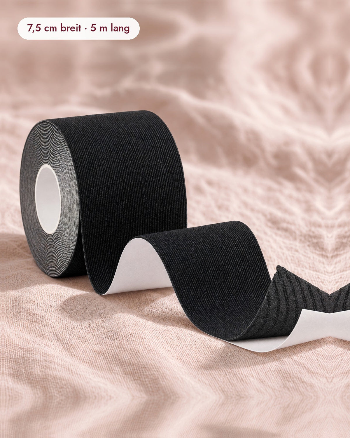 Boob Tape in Schwarz, 7,5 cm breit