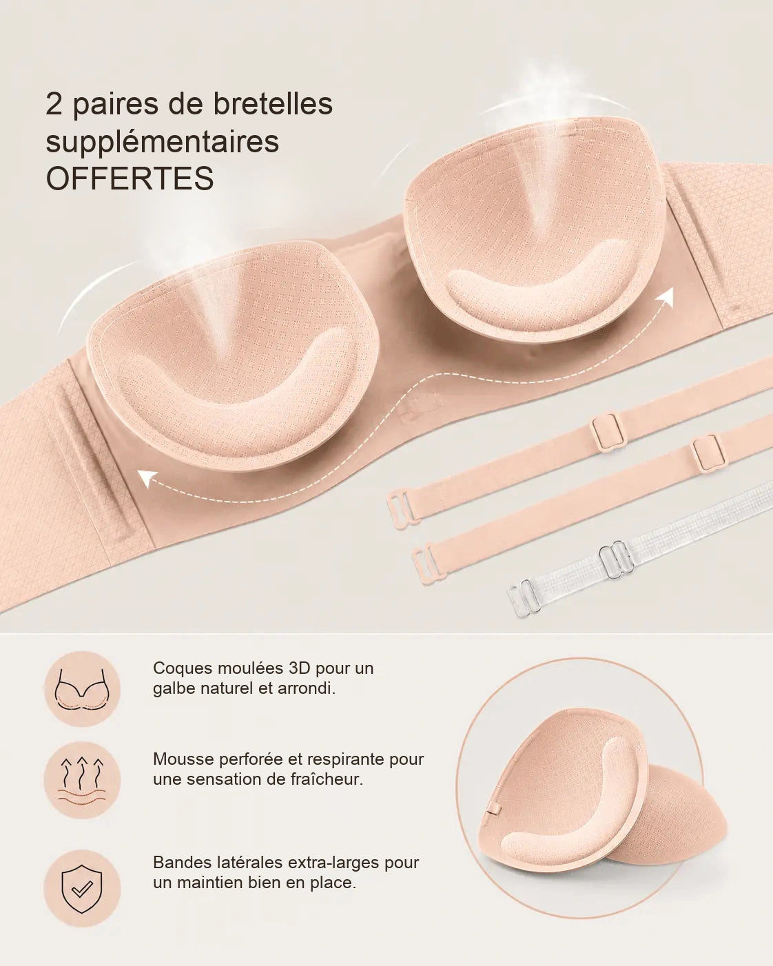 Soutien-gorge Confort sans bretelles